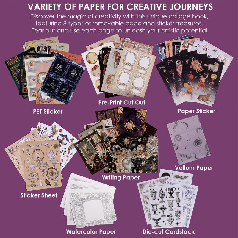 Mystic Realm Tarot Collage Book